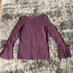 Cleo Plum Bell  Sleeve Top